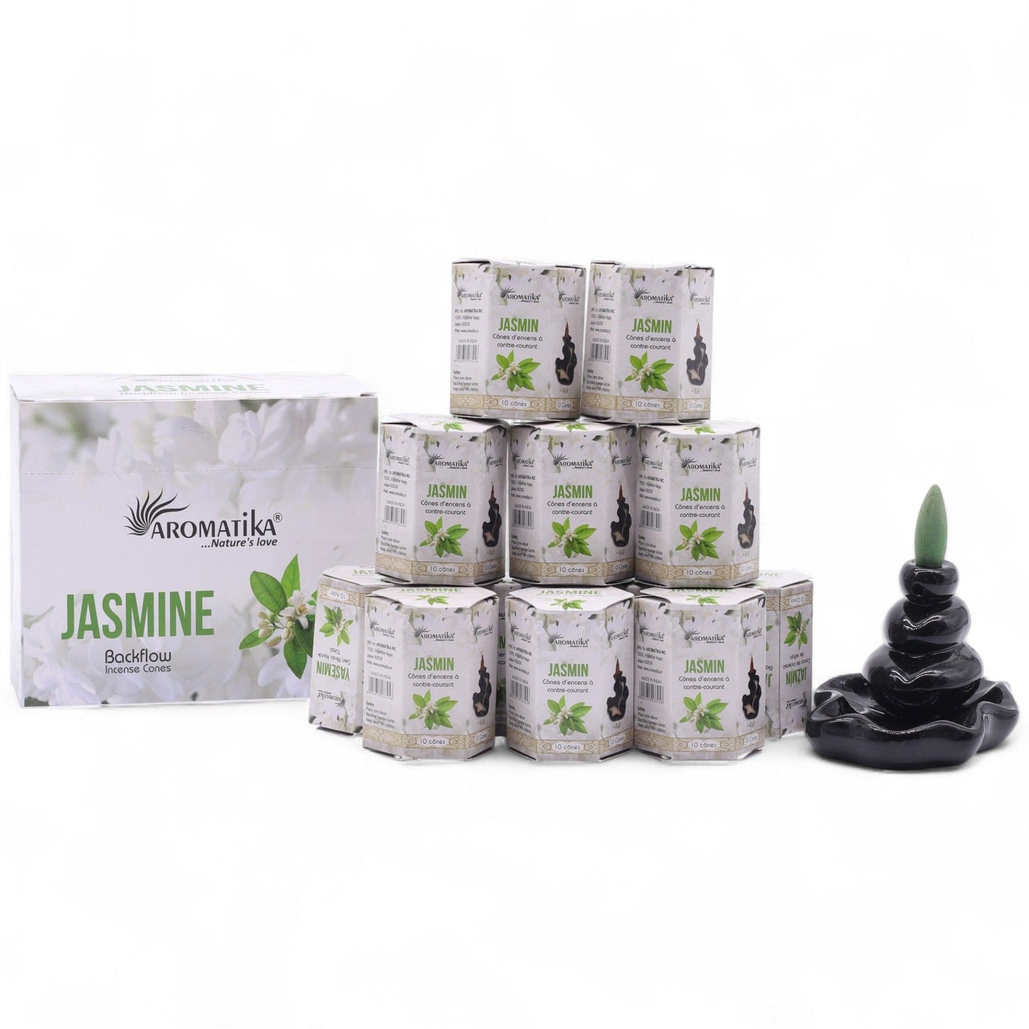 Masala Backflow Incense pack of 10 - Jasmine