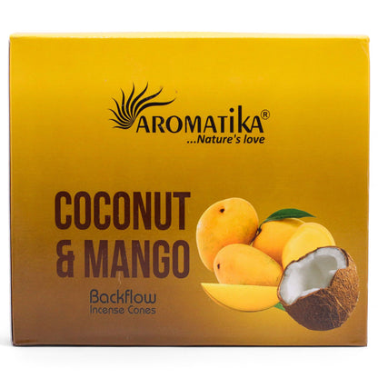 Masala Backflow Incense pack of 10 - Coconut & Mango