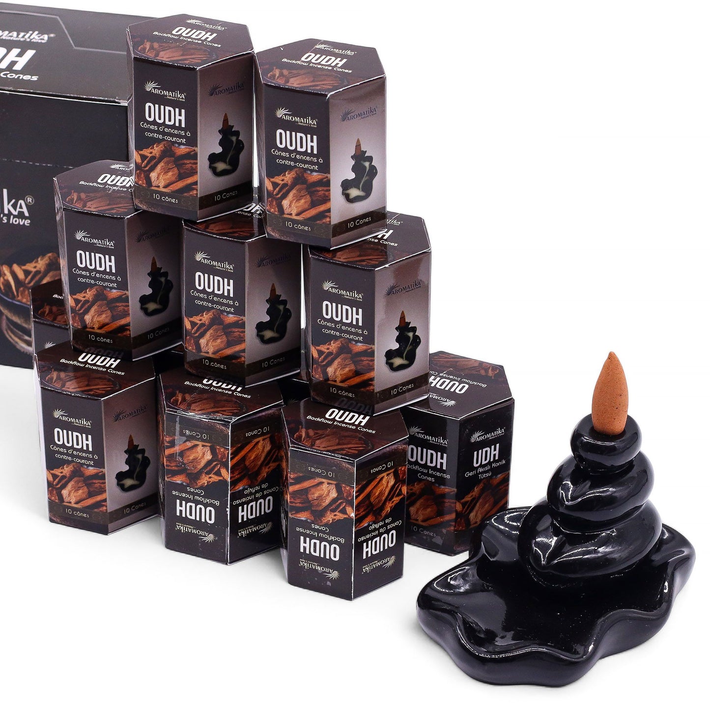 Masala Backflow Incense pack of 10 - Oudh