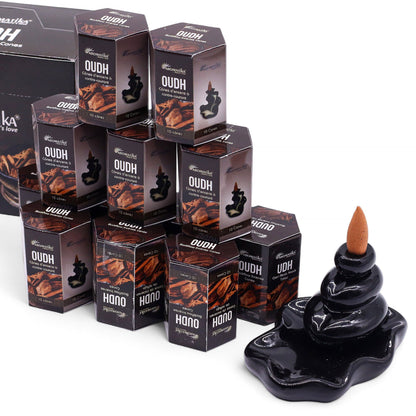 Masala Backflow Incense pack of 10 - Oudh