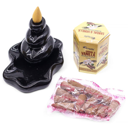 Masala Backflow Incense pack of 10 - Sandalwood & Vanilla